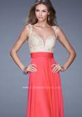 Picture of: Long Chiffon Prom Gown with Sweetheart Neckline in Red, Style: 20709, Detail Picture 6