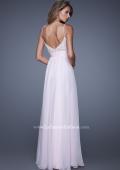 Picture of: Spaghetti Strap Rhinestone and Pearl Prom Dress in Pink, Style: 20717, Back Picture