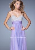 Picture of: Spaghetti Strap Rhinestone and Pearl Prom Dress in Lavender, Style: 20717, Detail Picture 3