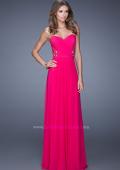 Picture of: Strapless Jersey Prom Dress with Criss Cross Gathers in Pink, Style: 20718, Main Picture