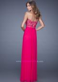 Picture of: Strapless Jersey Prom Dress with Criss Cross Gathers in Pink, Style: 20718, Back Picture