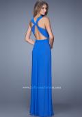 Picture of: Long Prom Dress with Adjustable Straps in Blue, Style: 20765, Back Picture