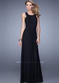 Picture of: Long Prom Dress with Adjustable Straps in Black, Style: 20765, Detail Picture 1
