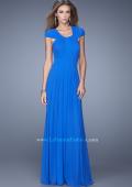 Picture of: Long Prom Dress with Adjustable Straps in Blue, Style: 20765, Detail Picture 2