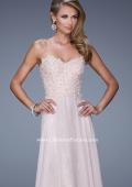 Picture of: Strapless Chiffon Prom Dress with Beaded Lace Bodice in Nude, Style: 20798, Detail Picture 7