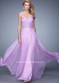 Picture of: Strapless Chiffon Dress with Sweetheart Neck and Ruching in Wisteria, Style: 20815, Detail Picture 1