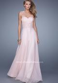 Picture of: Strapless Chiffon Dress with Sweetheart Neck and Ruching in Pink, Style: 20815, Detail Picture 3