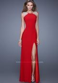Picture of: Sleeveless Dress with Sheer Straps and Crystal Beading in Red, Style: 20842, Main Picture