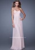 Picture of: Long Strapless Gown with Empire Waist and Pearls in Pink, Style: 20850, Main Picture