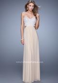 Picture of: Embellished Net Jersey Dress with Cut Outs and Side Straps in Nude, Style: 20861, Detail Picture 3