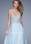 Picture of: Embellished Strapless Dress with Gathered Chiffon Skirt in Blue, Style: 20888, Main Picture