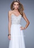 Picture of: Embellished Strapless Dress with Gathered Chiffon Skirt in White, Style: 20888, Detail Picture 3