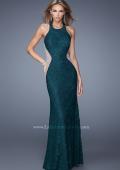 Picture of: Lace Halter Prom Gown with Crystal Beading in Blue, Style: 20896, Main Picture