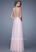 Picture of: Sheer Straps and Lace Bodice Prom Dress with Belt in Pink, Style: 20899, Back Picture