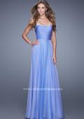 Picture of: Ruched and Beaded Long Chiffon Prom Dress in Purple, Style: 20901, Detail Picture 2