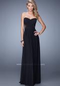 Picture of: Strapless Net Jersey Gown with stones and Sheer Back in Black, Style: 20934, Main Picture