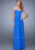 Picture of: Strapless Net Jersey Gown with stones and Sheer Back in Blue, Style: 20934, Detail Picture 1