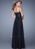 Picture of: Simple Strapless Prom Dress with Beaded Lace Detail in Black, Style: 20937, Back Picture