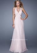 Picture of: Open Back Halter Prom Dress with V Neckline in Pink, Style: 20941, Main Picture