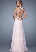Picture of: Open Back Halter Prom Dress with V Neckline in Pink, Style: 20941, Back Picture