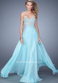 Picture of: Chiffon Prom Dress with Sweetheart Neckline and Pearls in Aqua, Style: 20952, Main Picture