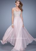 Picture of: Chiffon Prom Dress with Sweetheart Neckline and Pearls in Pink, Style: 20952, Detail Picture 2