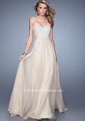 Picture of: Chiffon Prom Dress with Sweetheart Neckline and Pearls in Nude, Style: 20952, Detail Picture 3