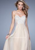 Picture of: Chiffon Prom Dress with Sweetheart Neckline and Pearls in Nude, Style: 20952, Detail Picture 5