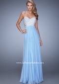 Picture of: Chiffon Prom Dress with Sweetheart Neckline and Pearls in Blue, Style: 20952, Detail Picture 6