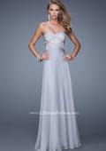 Picture of: Embroidered Bodice Prom Dress with Sweetheart Neck in Silver, Style: 20953, Detail Picture 2