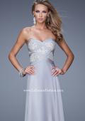Picture of: Embroidered Bodice Prom Dress with Sweetheart Neck in Silver, Style: 20953, Detail Picture 5