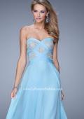 Picture of: Embroidered Bodice Prom Dress with Sweetheart Neck in Blue, Style: 20953, Detail Picture 7