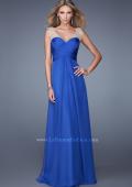 Picture of: Long Chiffon Prom Gown with Embellished Straps in Blue, Style: 20962, Main Picture