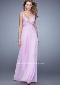 Picture of: Long Chiffon Prom Dress with Gathered Knot Detailing in Wisteria, Style: 20978, Detail Picture 2