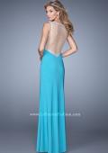 Picture of: Sleeveless Prom Dress with V Neck and Rhinestones in Aqua, Style: 20984, Back Picture