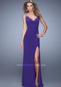 Picture of: Sleeveless Prom Dress with V Neck and Rhinestones in Purple, Style: 20984, Detail Picture 1