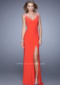 Picture of: Sleeveless Prom Dress with V Neck and Rhinestones in Red, Style: 20984, Detail Picture 2
