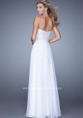 Picture of: Sequined Bodice Long Chiffon Prom Dress in White, Style: 20985, Back Picture