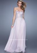 Picture of: Sequined Bodice Long Chiffon Prom Dress in Pink, Style: 20985, Detail Picture 3