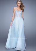 Picture of: Sequined Bodice Long Chiffon Prom Dress in Blue, Style: 20985, Detail Picture 4