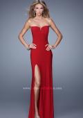 Picture of: Strapless Prom Dress with Crisscrossed Back Straps in Red, Style: 20993, Main Picture
