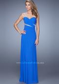 Picture of: One Shoulder Prom Dress with Cut Outs and Rhinestones in Blue, Style: 21011, Main Picture