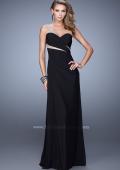 Picture of: One Shoulder Prom Dress with Cut Outs and Rhinestones in Black, Style: 21011, Detail Picture 2