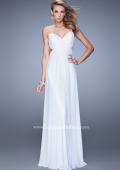 Picture of: Long Prom Dress with Beaded Straps and Cut Out Back in White, Style: 21021, Detail Picture 3