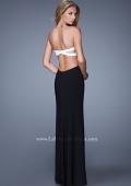 Picture of: Chic Jersey Prom Dress with Contrasting Back Straps in Black, Style: 21031, Back Picture