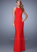 Picture of: Elegant Prom Dress with High Neck and Waist Gathering in Red, Style: 21038, Detail Picture 3