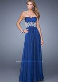Picture of: Glamorous Prom Dress with Beaded Metallic Embroidery in Blue, Style: 21040, Main Picture