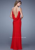 Picture of: Chic Dress with Rhinestone Straps and Scoop Back in Red, Style: 21045, Back Picture