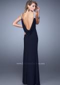Picture of: Chic Dress with Rhinestone Straps and Scoop Back in Black, Style: 21045, Detail Picture 1
