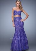 Picture of: Two Piece Lace Dress with Mermaid Skirt in Blue, Style: 21050, Detail Picture 1